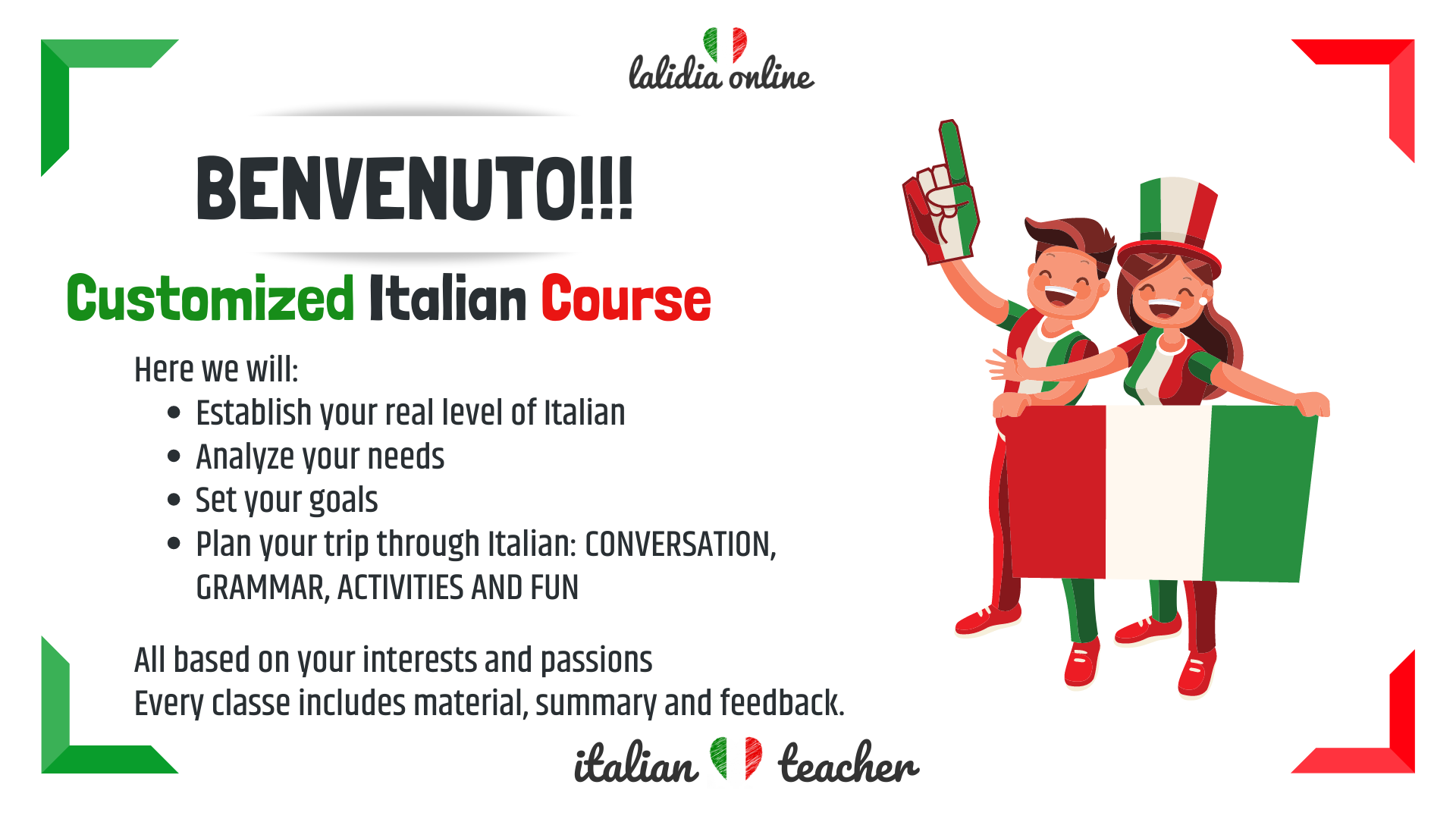Italian teacher. Italian teachers